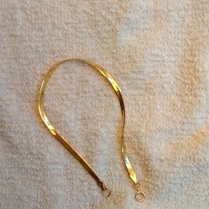 14k herringbone bracelet gold